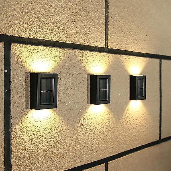 DOPWii Außen-Wandleuchte Solar Garten Wandleuchten,4 Stück günstig online kaufen
