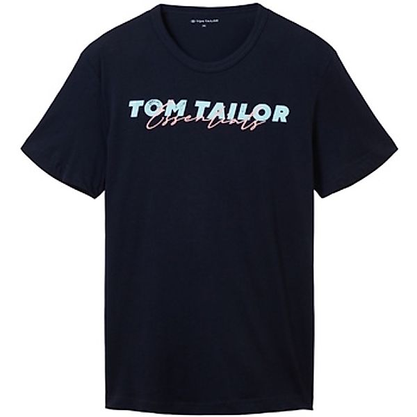 Tom Tailor  T-Shirt T-Shirt Kurzarmshirt mit Front-Logo-Print günstig online kaufen