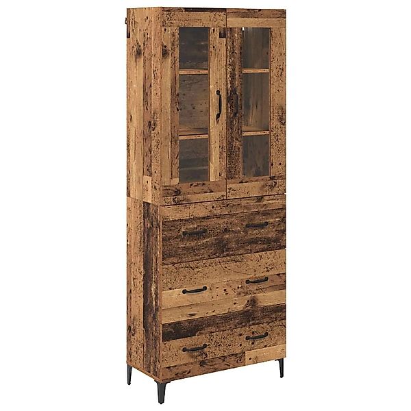 vidaXL Highboard Wandmontiert Altholz 69,5 x 34 x 180 cm Holzwerkstoff 3415 günstig online kaufen