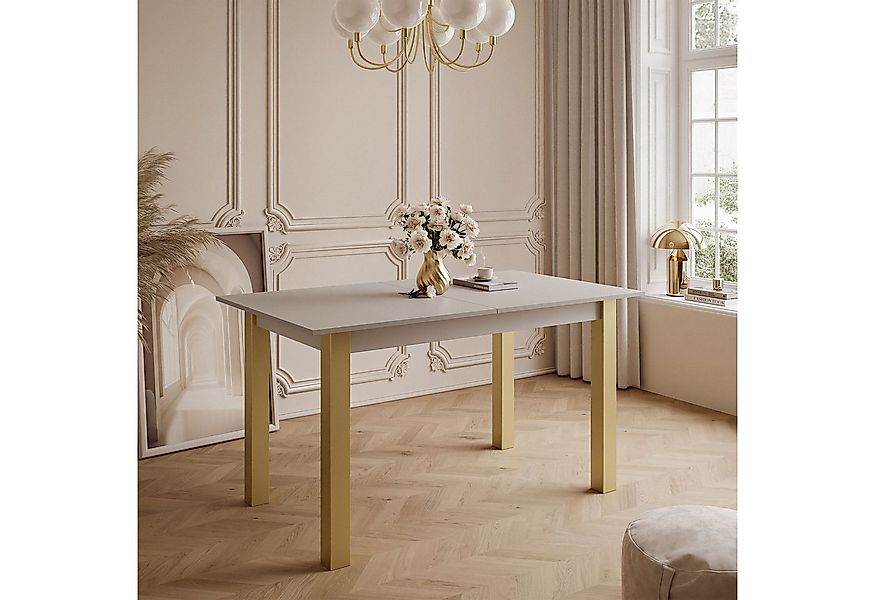 Lookway Esstisch ARTON GOLD ausziehbarer Tisch 140 cm günstig online kaufen