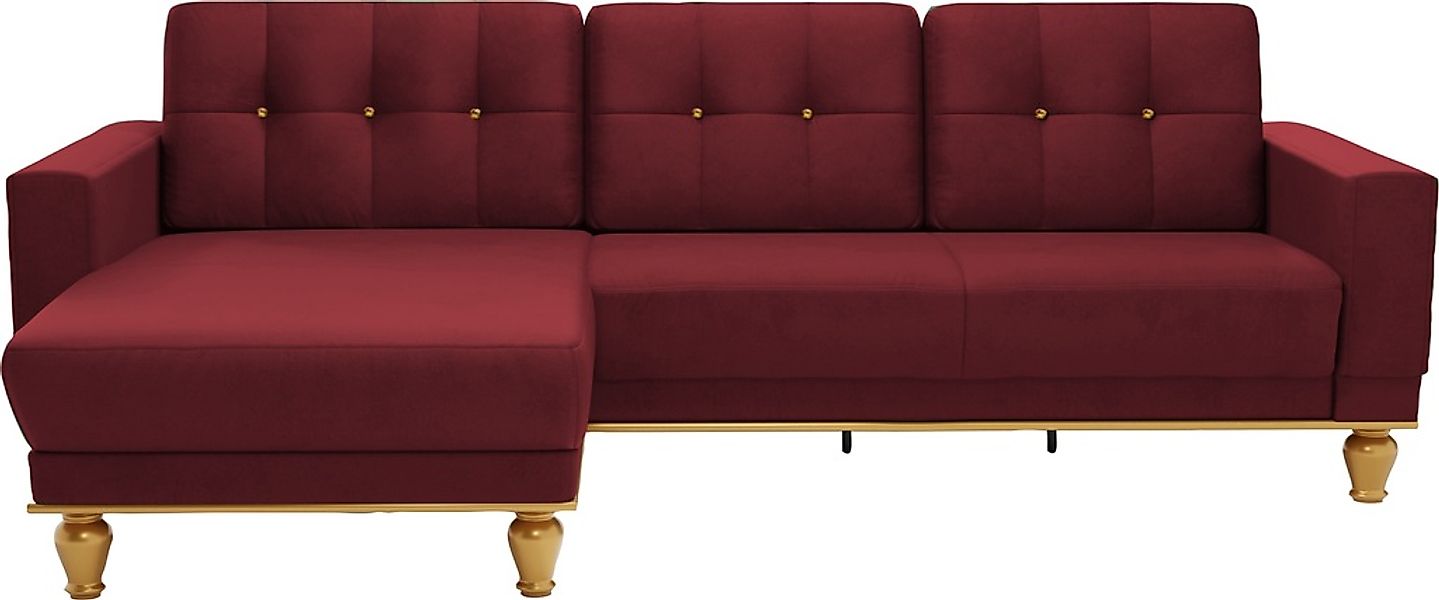 sit&more Ecksofa »Orient 5 L-Form«, mit Strass-Stein, wahlweise mit Bettfun günstig online kaufen