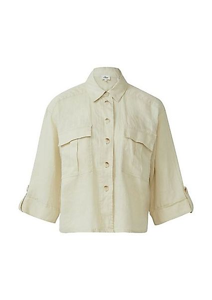 s.Oliver Langarmbluse - Blusenshirt aus 100 % Leinen - Hemdbluse günstig online kaufen