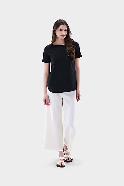 Kurzarm Bluse mit U-Ausschnitt günstig online kaufen