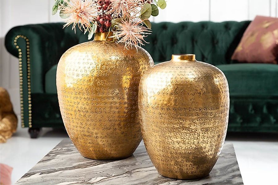 riess-ambiente Dekovase ORIENTAL 33cm gold (Set, 2 St), Wohnzimmer · Vase · günstig online kaufen