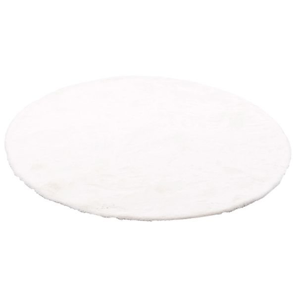 Pergamon Luxus Super Soft Fellteppich Plush Rund Weiss 160x160cm günstig online kaufen
