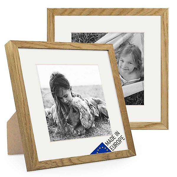 PHOTOLINI Bilderrahmen 2er Set Echtholz mit günstig online kaufen