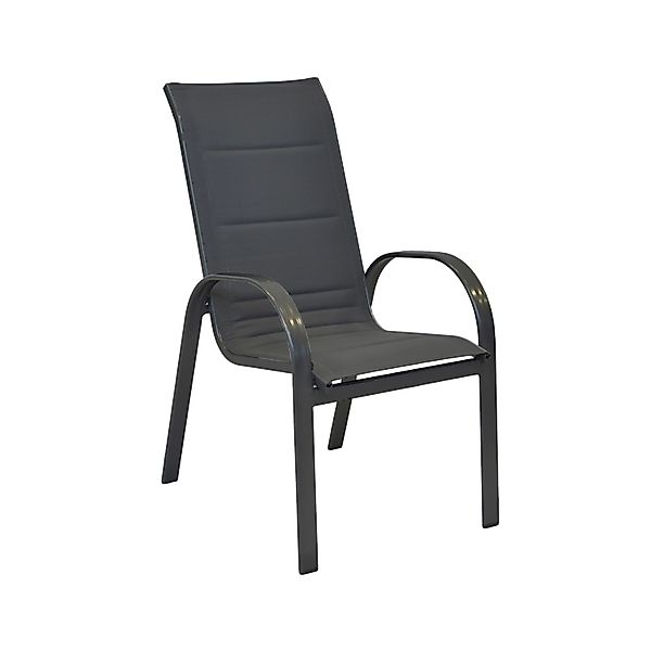 Merxx Amalfi Stapelsessel Gepaddet 2er-Set Graphit-Grau günstig online kaufen