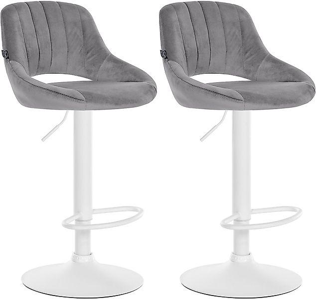 CLP Barhocker Milet Samt (2er Set, 2 St., 2er), höhenverstellbar und drehba günstig online kaufen