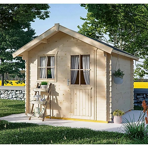Skan Holz Holz-Gartenhaus Porto 2 Natur 250 cm x 250 cm günstig online kaufen