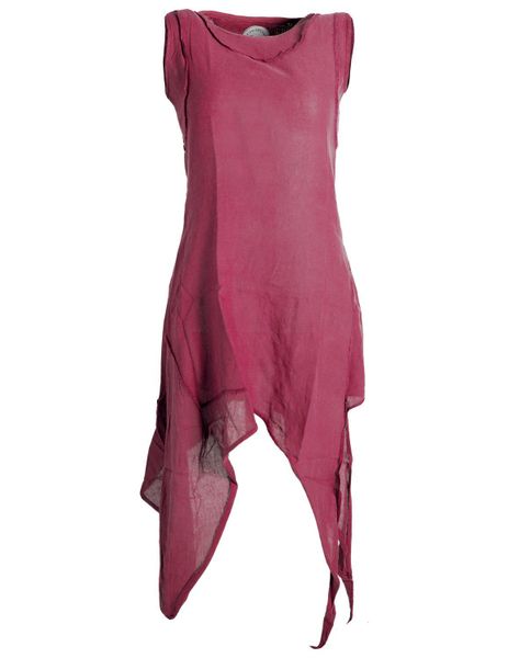 Vishes Zipfelkleid Asymmetrisches armloses Lagenlook Zipfelkleid günstig online kaufen