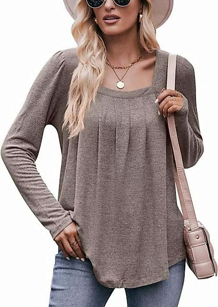 FIDDY Langarmshirt T-Shirt Oberteile Damen Elegant Sweatshirt Damen günstig online kaufen