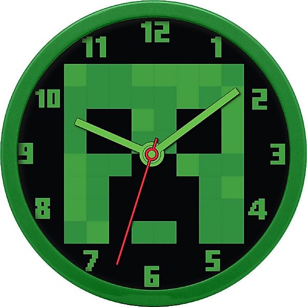 Minecraft Wanduhr Minecraft Wanduhr rund 25cm günstig online kaufen