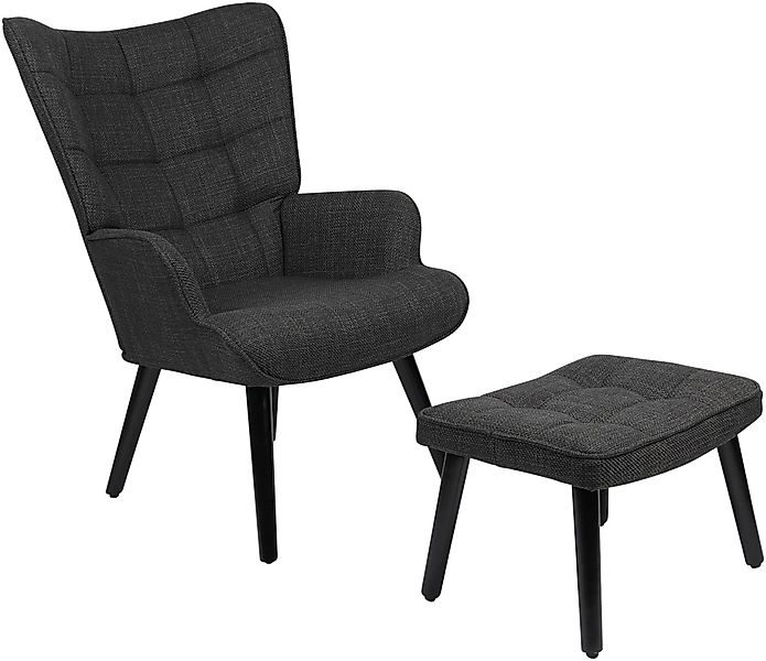 HELA Loungesessel »PAROS«, (Set, 2 St., Sessel mit Hocker), Sessel mit Hock günstig online kaufen