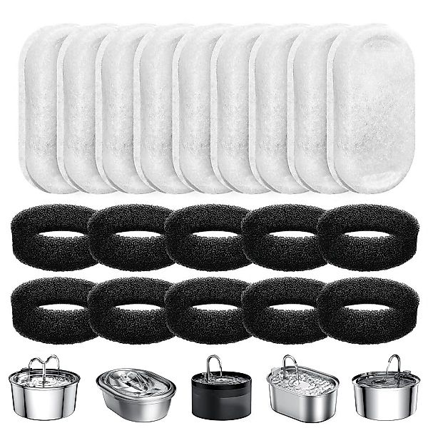 RWEUOQ Trinkbrunnen Katzenbrunnen Filter, 20 Stück günstig online kaufen