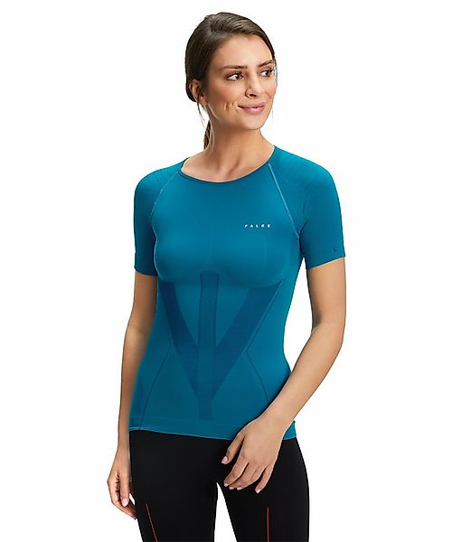 FALKE Damen Kurzarmshirt Warm, XS, Blau, Uni, 39113-779101 günstig online kaufen