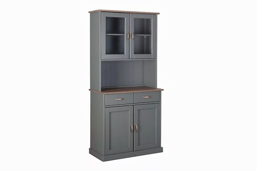 freiraum Buffet Luzerna (BxHxT 90 x 190 x 45 cm) aus Massivholz/MDF in Grau günstig online kaufen