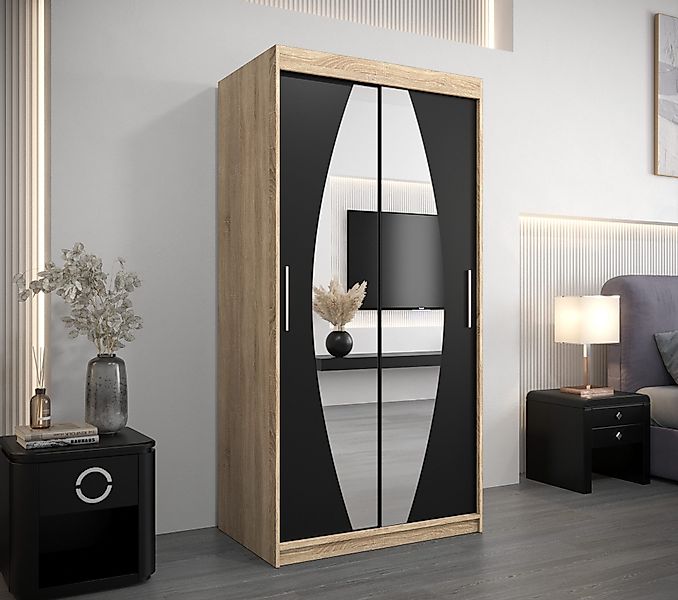 MOEBLO Kleiderschrank GLOBE (mit Spiegel, Schwebetürenschrank günstig online kaufen