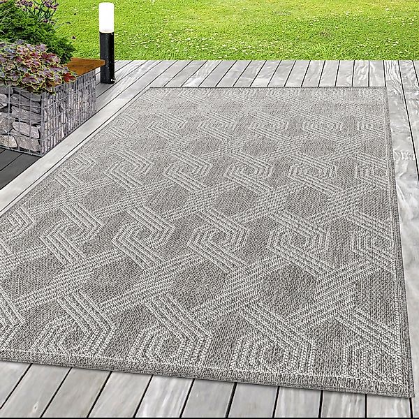SIMPEX24 Outdoorteppich Geometrisch Design, Läufer, Höhe: günstig online kaufen