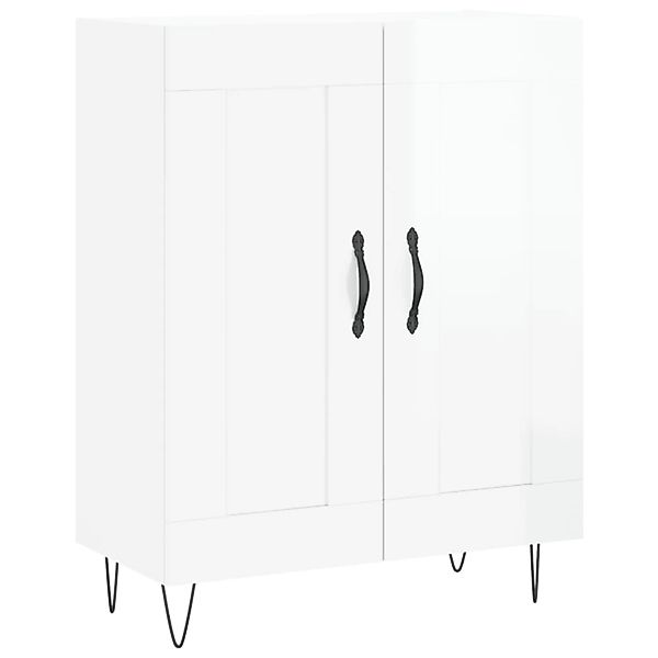 vidaXL Sideboard Hochglanz-Weiß 69,5x34x90 cm Holzwerkstoff 830190 günstig online kaufen