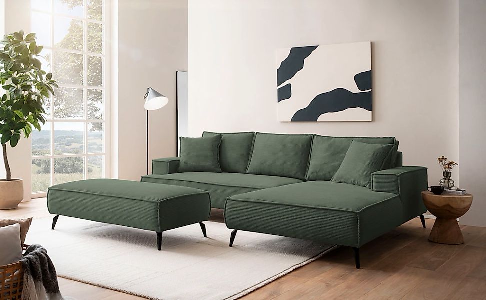 Home affaire Sitzgruppe "TVINNU, Polsterecke L-Form, Schlaffunktion, mit Ho günstig online kaufen