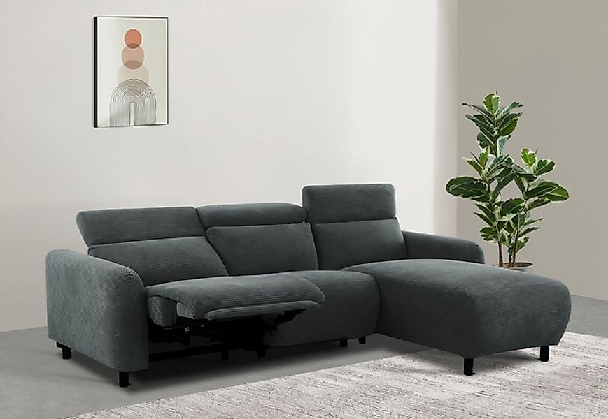 Home affaire Ecksofa »SKAANE in Cord, L-Form, 274 cm, manuelle u. elektrisc günstig online kaufen
