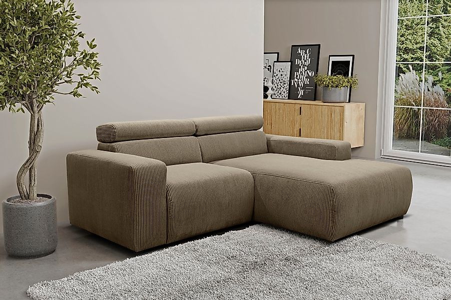 DOMO collection Ecksofa "Brandon Sitzbelastung 140 kg, kleine Ausführung B/ günstig online kaufen