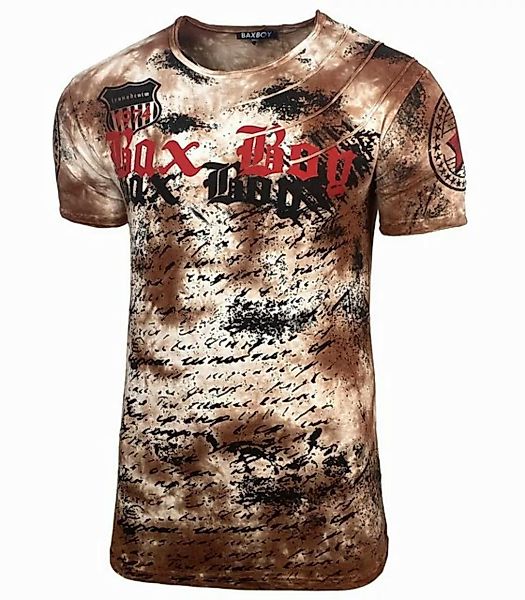 Baxboy T-Shirt Baxboy Waschung T-Shirt mit modernem Print B-103 günstig online kaufen