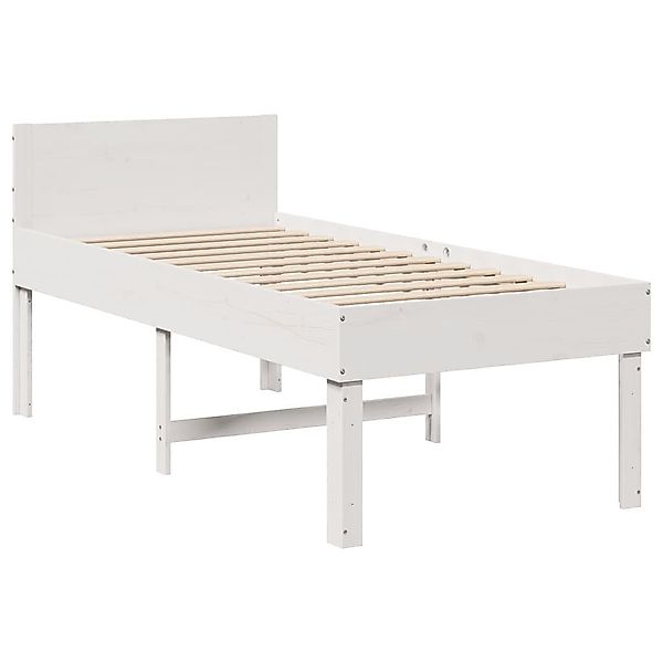 vidaXL Bett Massivholzbett ohne Matratze Weiß günstig online kaufen