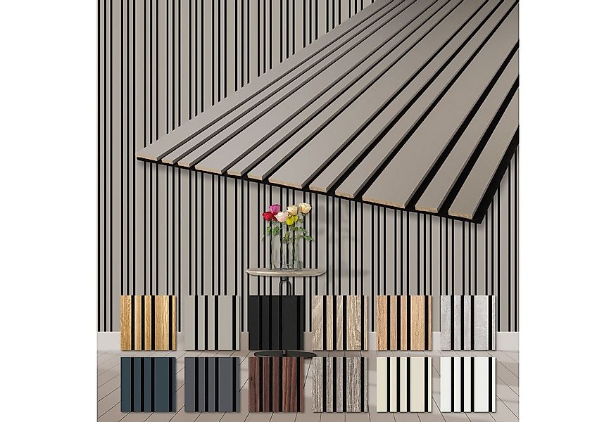 Hexim Wandpaneel, (Akustikpaneele 2 Stück 278x60cm Holz Mila - flexible Hol günstig online kaufen