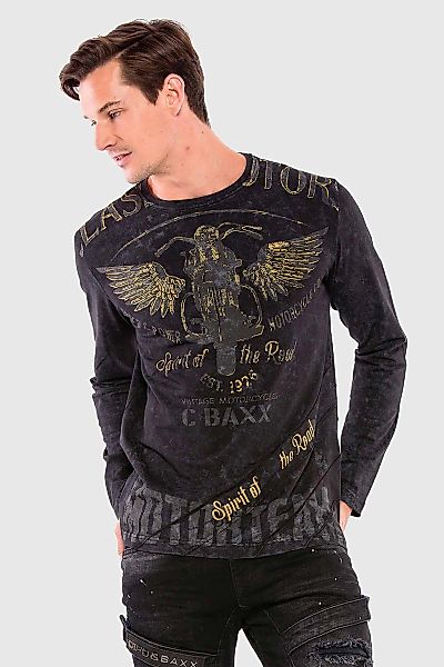 Cipo & Baxx T-Shirt "Langarmshirt", mit modischem Print günstig online kaufen