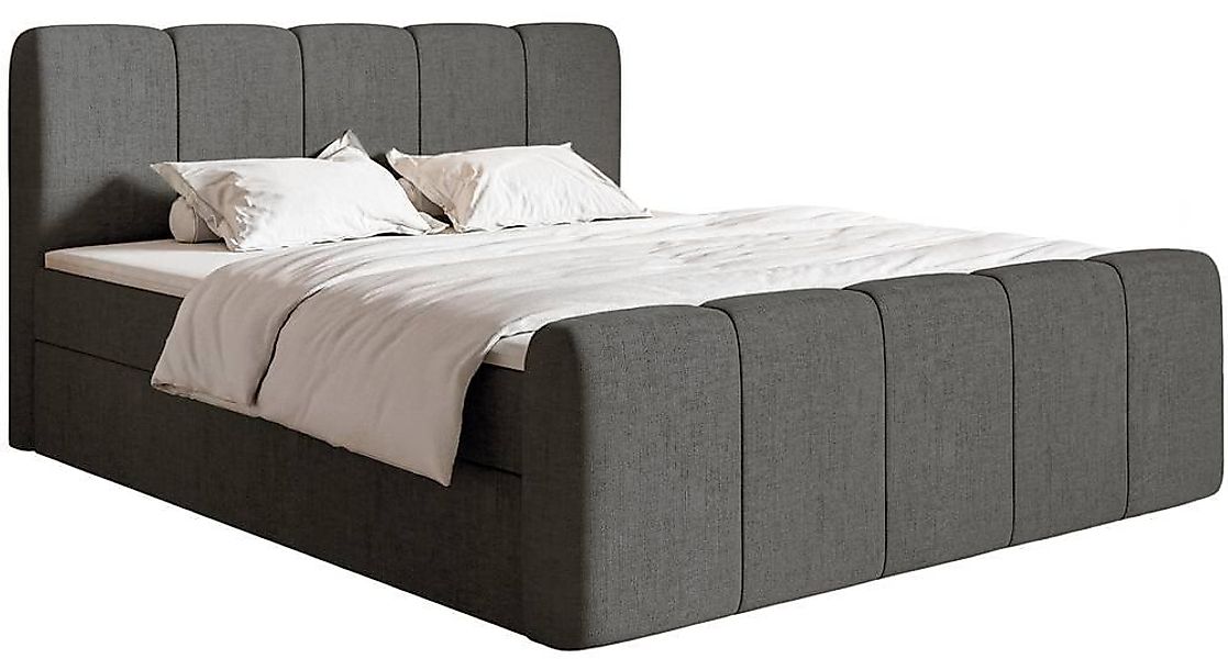NADUVI Collection | Boxspringbett Chloe 140x200 Chenille mit Staufach günstig online kaufen