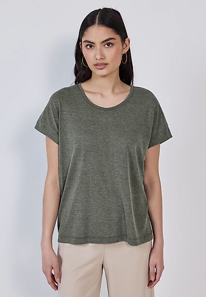 STREET ONE STUDIO T-Shirt aus softem Materialmix günstig online kaufen