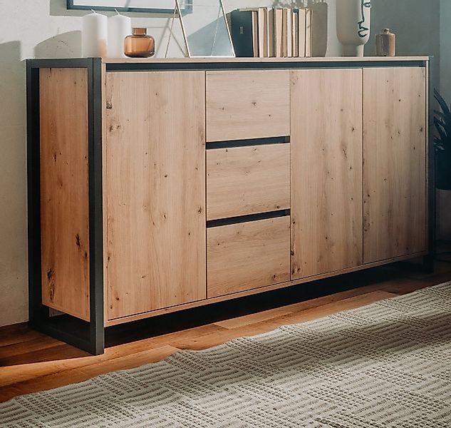 Furn.Design Sideboard Malta (Kommode in Eiche Artisan und Anthrazit, 160 x günstig online kaufen