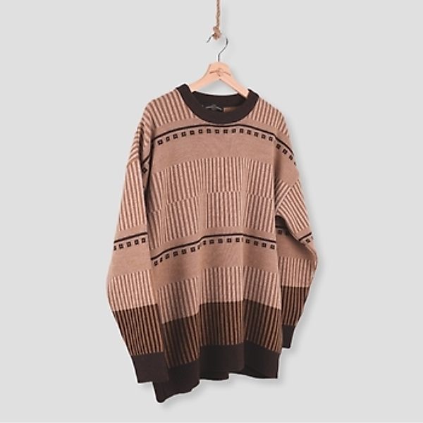 Armazém Das Malhas  Pullover ARMAZÉM DAS MALHAS Jacquard Knit - Camel günstig online kaufen