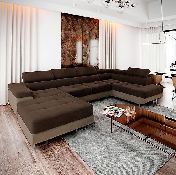 Masseno Ecksofa CASONE mit Schlaffunktion U-Form, günstig online kaufen