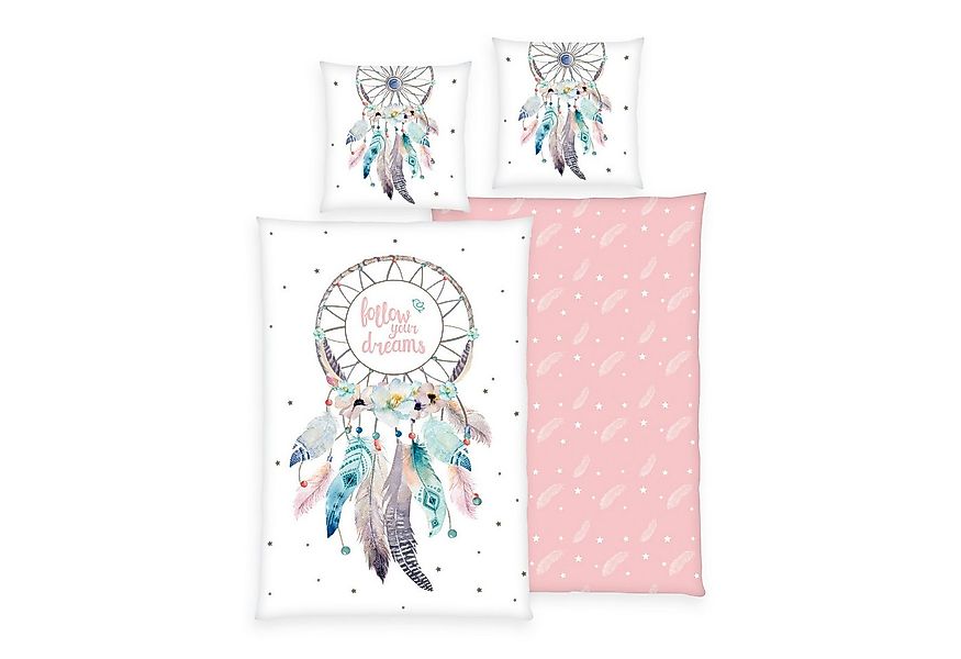 Familando Jugendbettwäsche Traumfänger "Follow your Dreams" 135x200 + 80x80 günstig online kaufen