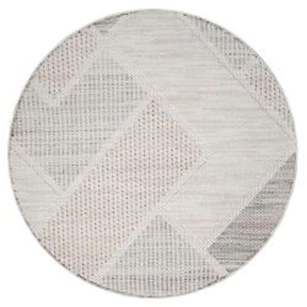 payé Teppich Linda 77 Kurzflor Rund 160x160 cm Terra Geo-Muster günstig online kaufen