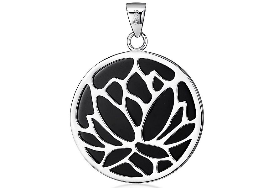 Materia Kettenanhänger Lotus/Lotusblüte Edelstein KA-42-Onyx, aus 925 Sterl günstig online kaufen