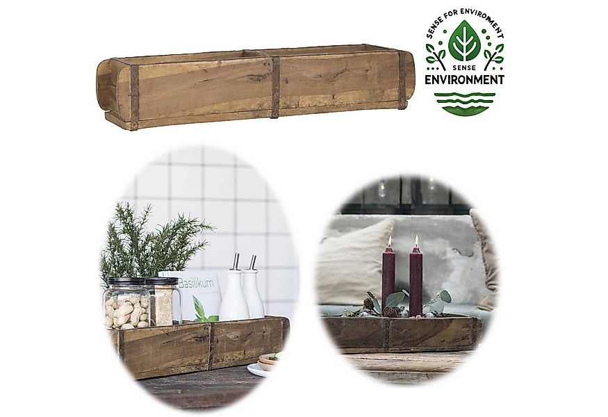 LS-LebenStil Kiste IB Laursen Holz Ziegelform 57cm Unika Braun 2-fach Aufbe günstig online kaufen