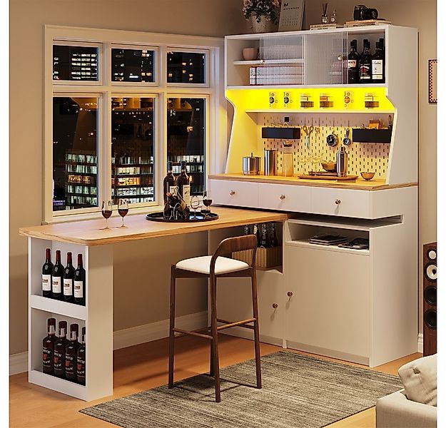 MODFU Hochschrank Küchenbuffet,Snackschrank,Tischschrank,Schreibtisch (mit günstig online kaufen