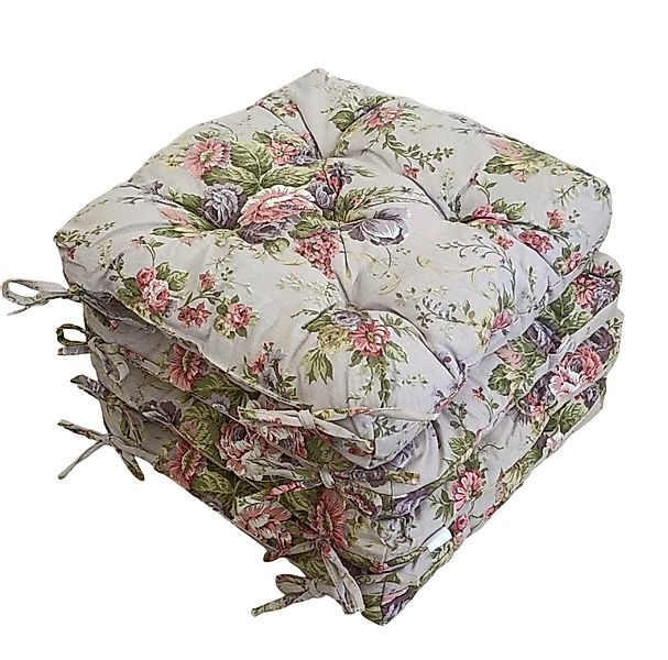 Rattani Sitzkissen 4 x Stuhlkissen Sitzkissen Klara 40 x 40 x 8 cm, 4 er Se günstig online kaufen