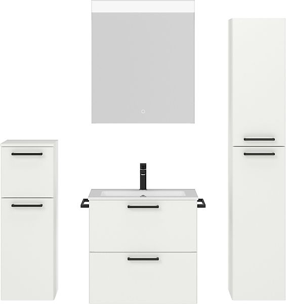 nobilia® Badmöbel-Set Tolvina, (4-St., vormontiert, mit günstig online kaufen