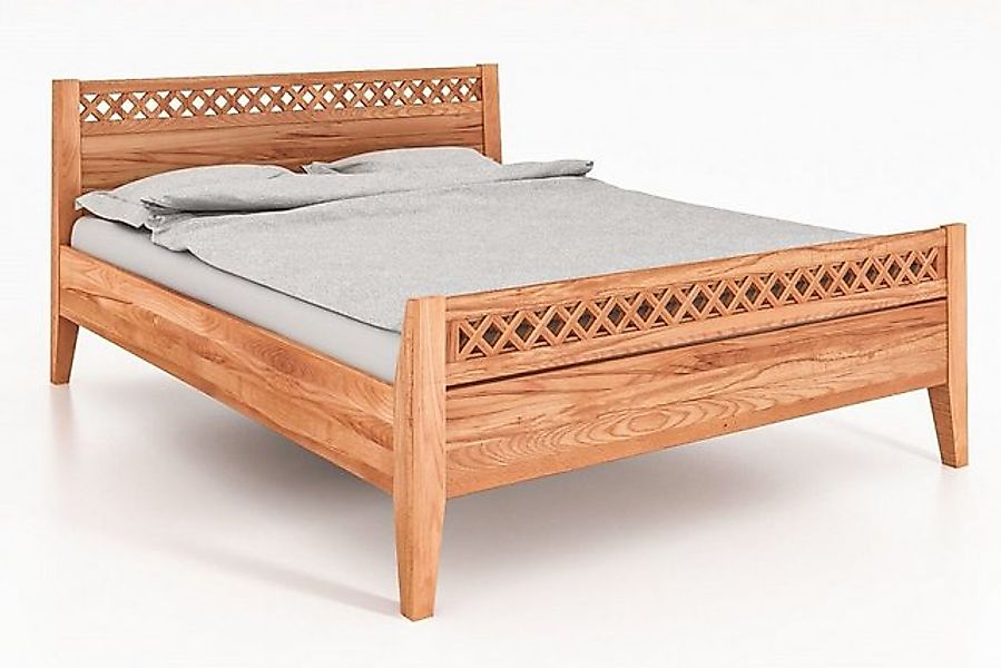 byoak Bett ODYS 180 x 200 aus Massivholz, mit Holzkopfteil, Naturgeölt günstig online kaufen