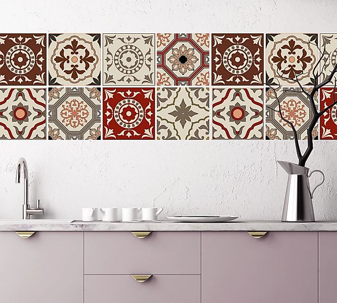 Home affaire Fliesenaufkleber Ornamente, Stickerfliesen, selbstklebend, günstig online kaufen