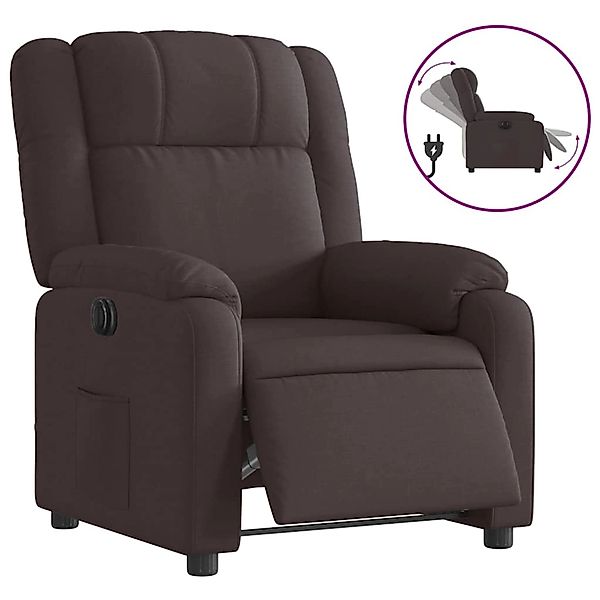 vidaXL Relaxsessel Elektrisch Dunkelbraun Stoff 3205183 günstig online kaufen