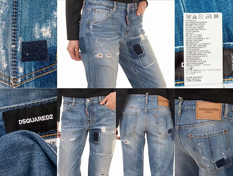 Dsquared2 5-Pocket-Jeans DSQUARED2 JEANS BOYFRIEND HOCKNEY PANTS DENIM HOSE günstig online kaufen