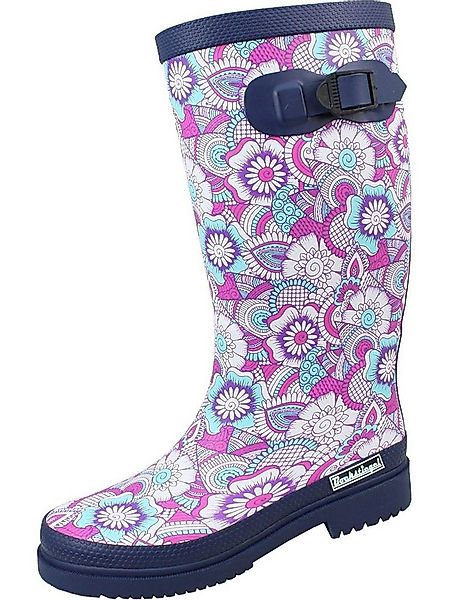 Bockstiegel Regenstiefel Susanne blau/multi Gummistiefel günstig online kaufen
