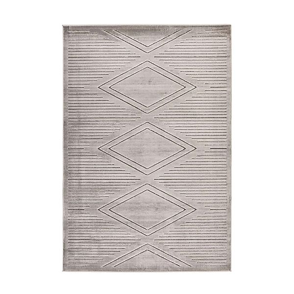 MeGusta Kurzflor Teppich Klassisch Modern Grau 160x230 cm Luz günstig online kaufen
