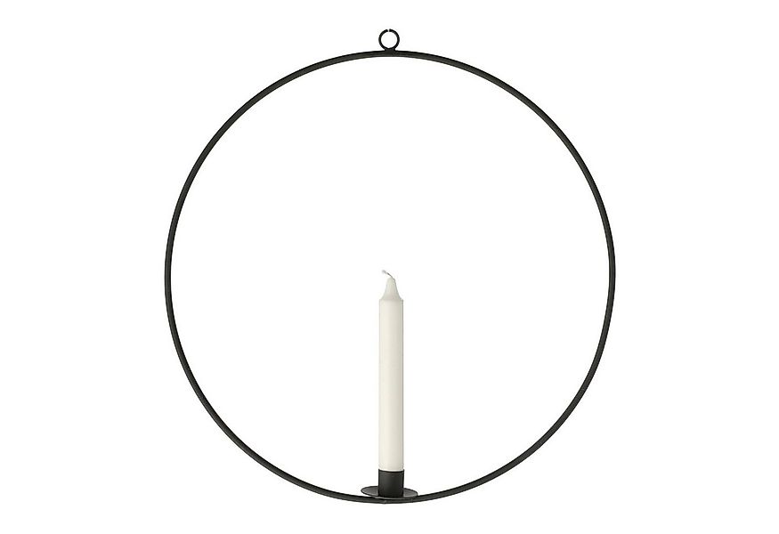 Spetebo Kerzenhalter Metall Stabkerzen Halter Ring 40 cm - schwarz (Packung günstig online kaufen