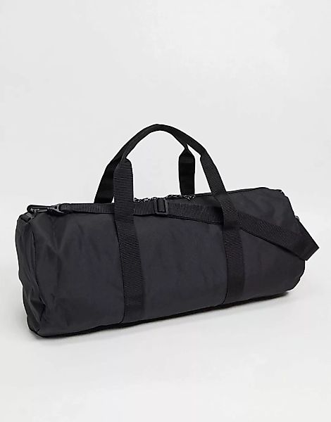 ASOS DESIGN – Sporttasche aus Nylon in Schwarz mit kontrastierendem Reißver günstig online kaufen